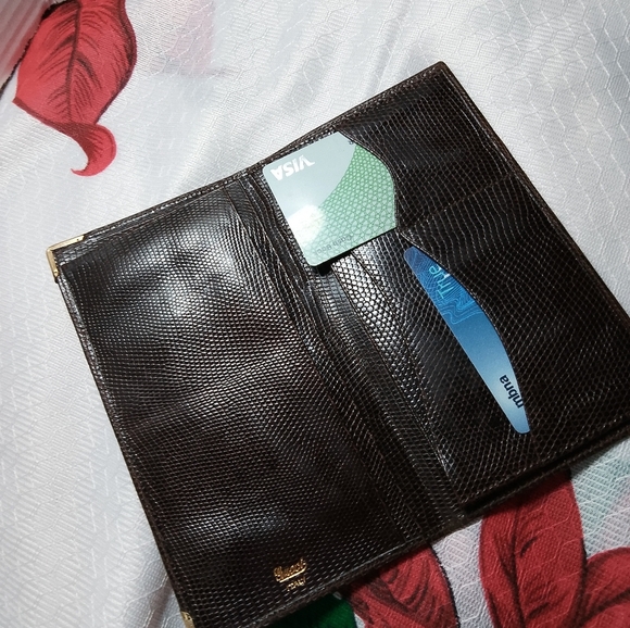 Gucci vintage lizard skin leather wallet - Picture 6 of 12